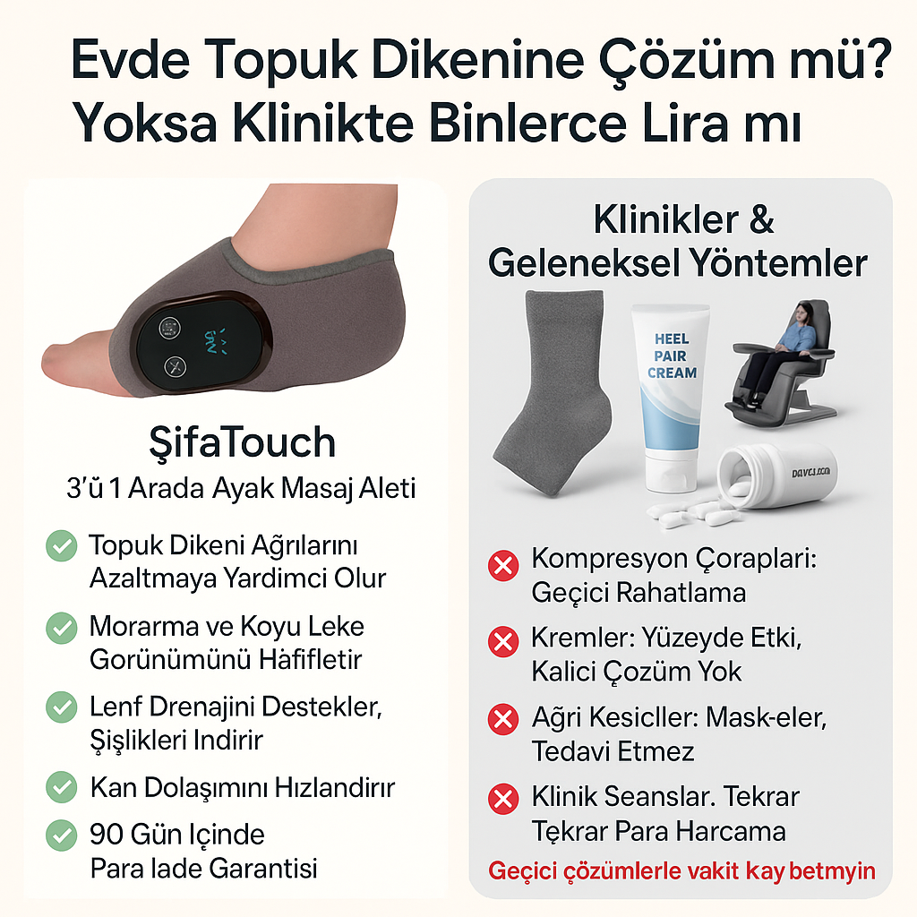 ŞifaTouch™ 3’ü 1 Arada Ayak Masaj ve Terapi Cihazı