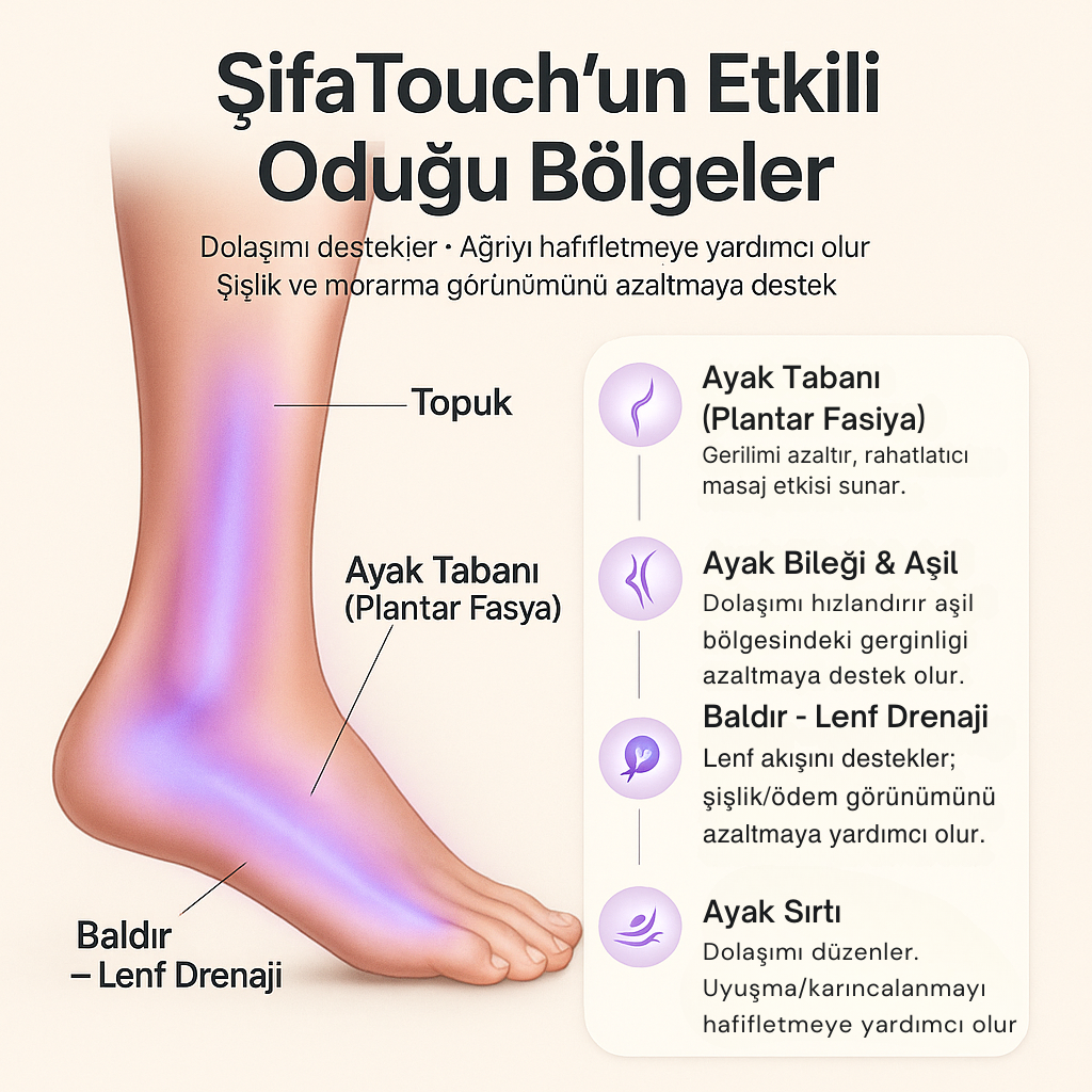 ŞifaTouch™ 3’ü 1 Arada Ayak Masaj ve Terapi Cihazı